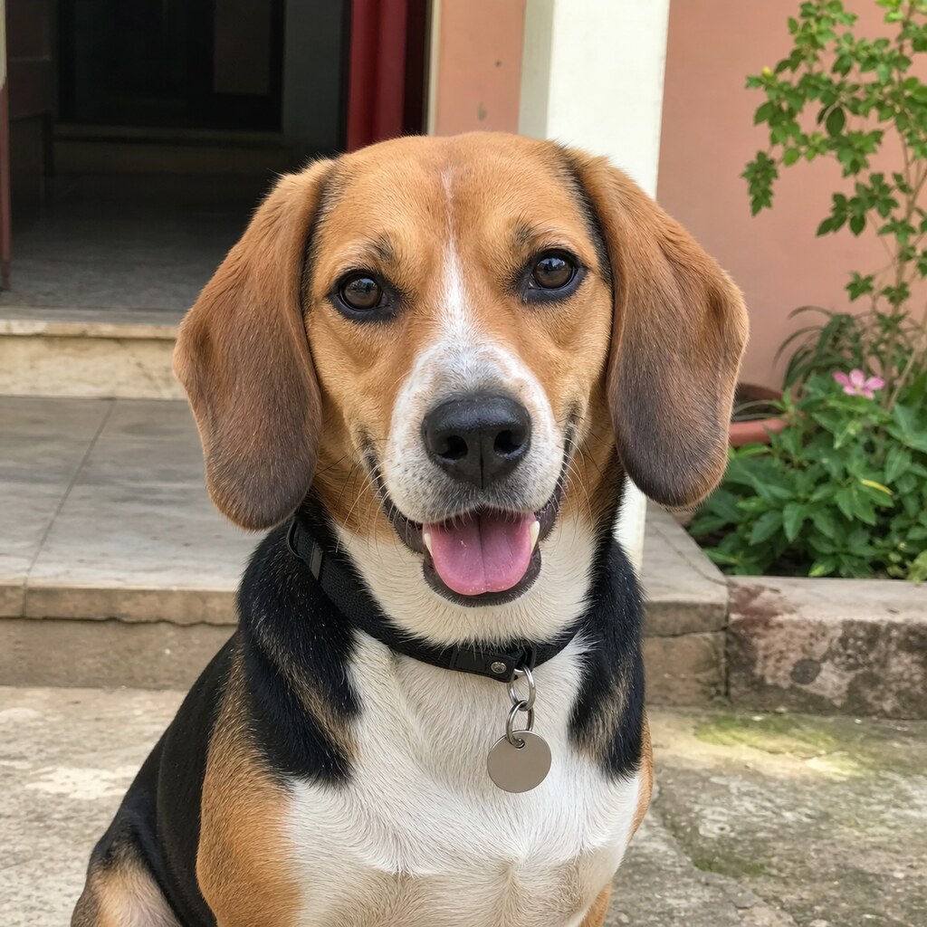 Happy beagle dog