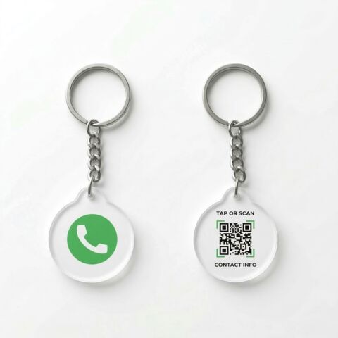 LessWorry classic round acrylic pet tag