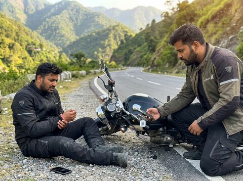 Riding buddy scanning tag to help fallen rider